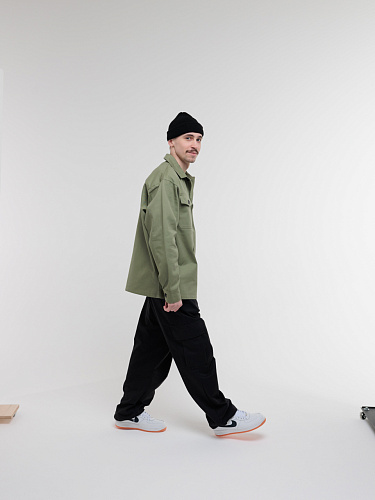 Рубашка GIFTED78 24/656 DENIM-BRO оливковый Рубашка GIFTED78 24/656 DENIM-BRO оливковый