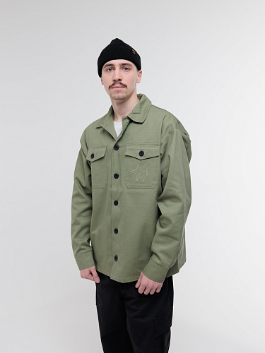 Рубашка GIFTED78 24/656 DENIM-BRO оливковый Рубашка GIFTED78 24/656 DENIM-BRO оливковый