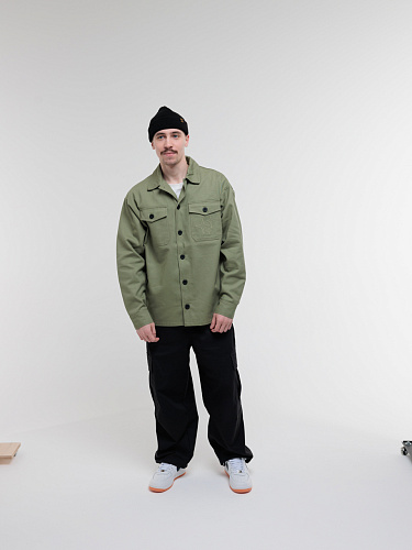 Рубашка GIFTED78 24/656 DENIM-BRO оливковый Рубашка GIFTED78 24/656 DENIM-BRO оливковый